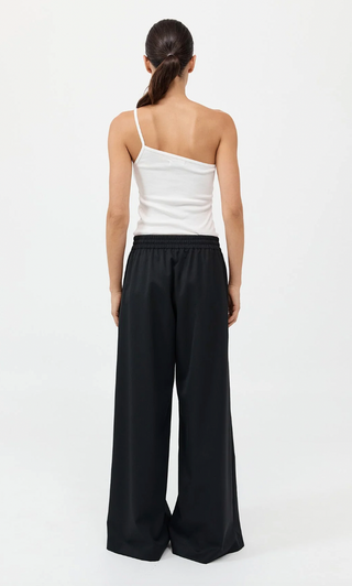 Wool Drawstring Pants, Black