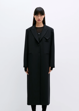 Light Wool Coat, Black