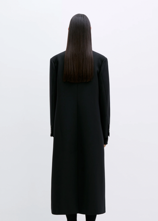 Light Wool Coat, Black