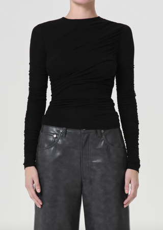 Tania Twist Tee, Black