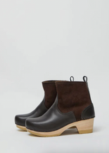 Load image into Gallery viewer, 5" Pull on Shearling Clog Boot on Mid Heel, Umber
