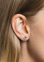 Load image into Gallery viewer, Flower Charm Studs, Silver
