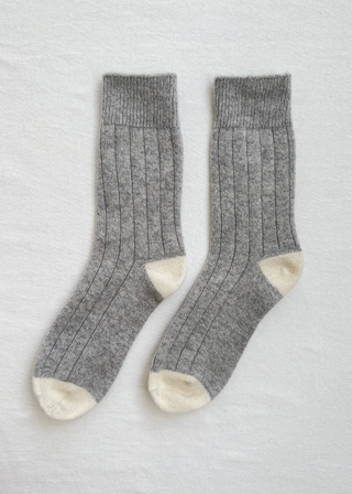 Classic Cashmere Socks, Grey Melange