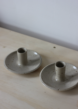 Load image into Gallery viewer, Speckled Stoneware Taper Candle Holder
