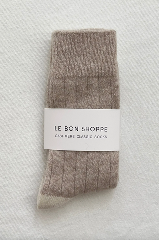 Classic Cashmere Socks, Fawn