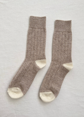 Classic Cashmere Socks, Fawn