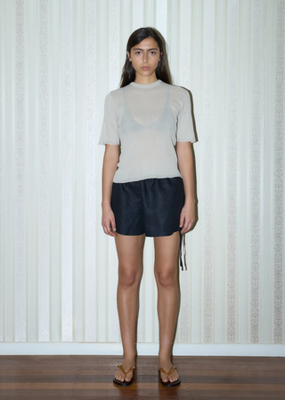 Side Tie Short, Black