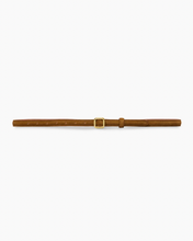 Load image into Gallery viewer, Georgia Slim Belt, Gold Maple Brown Suede
