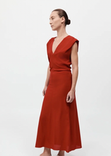 Load image into Gallery viewer, Plunge Drape Dress, Rosso
