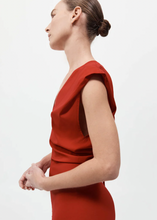Load image into Gallery viewer, Plunge Drape Dress, Rosso
