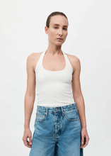 Load image into Gallery viewer, Rib Halter Top, White
