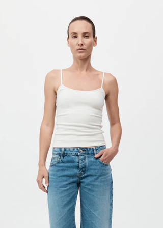 Rib Cami, White