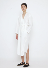 Load image into Gallery viewer, V-Neck Cocoon Midi Dress, Off-White
