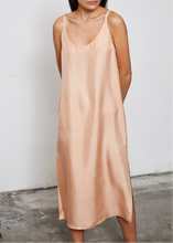 Load image into Gallery viewer, Hand Dyed Silk Slip Dress, Avocado
