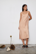 Load image into Gallery viewer, Hand Dyed Silk Slip Dress, Avocado
