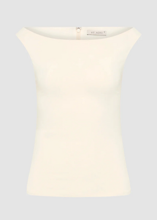 Slim Bateau Top, Off White