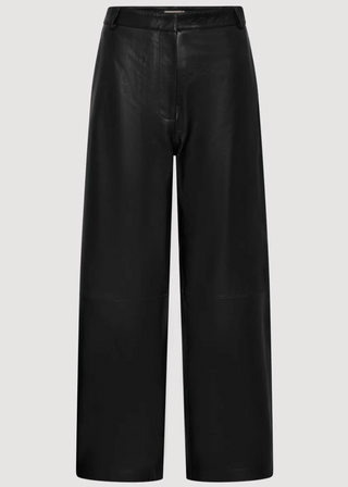 Leather Balloon Pants, Black