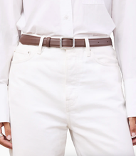 Load image into Gallery viewer, Georgia Wide Belt, Silver Chocolate Brown
