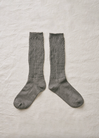 Organic Cotton Yak Knitting Patterns Socks, Dark Grey