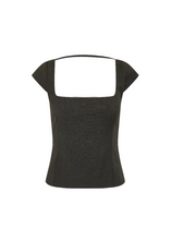 Load image into Gallery viewer, Wool Cap Sleeve Top, Umber
