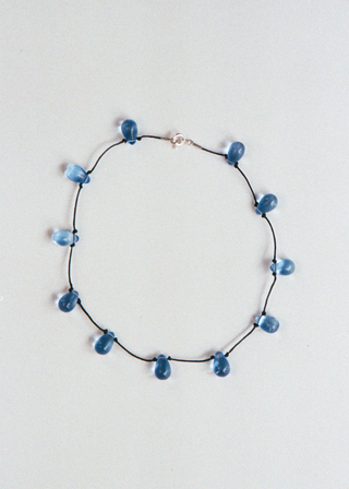 Noue Necklace, Pale Blue / Black