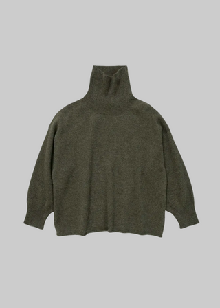 Cashmere High Neck Sweater, Cypress