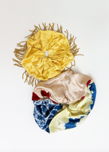 Load image into Gallery viewer, XL Scrunchie, Yellow Beaded Fringe
