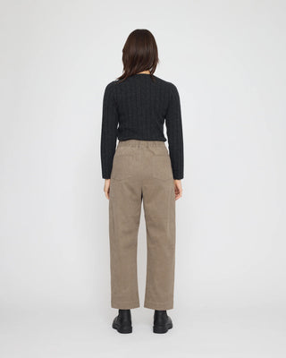 Signature Curved Legged Trouser, Umber Brushed Twill