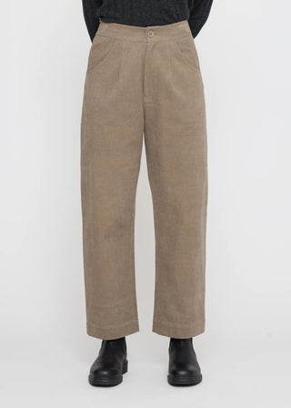 Signature Curved Legged Trouser, Umber Brushed Twill