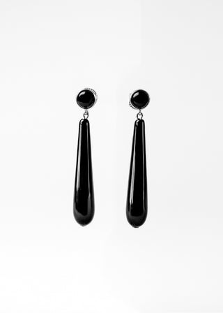 Maryam Earrings, Black