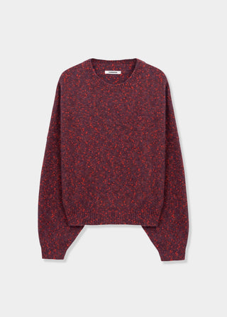 Speckled Crewneck Sweater, Beaujolais