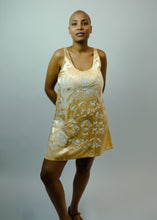 Load image into Gallery viewer, Spider Warli Beadwork Sheath Dress, Champagne

