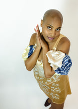 Load image into Gallery viewer, Spider Warli Beadwork Sheath Dress, Champagne
