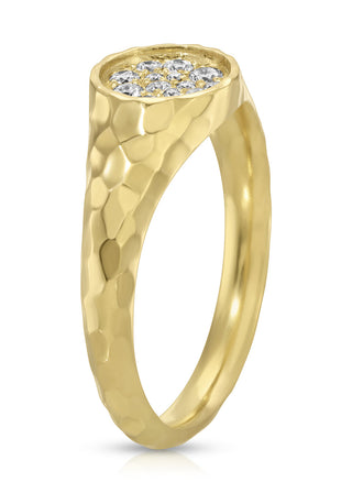 The Mini Octavia Diamond Signet Ring