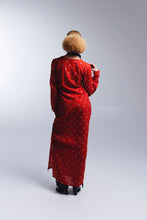 Load image into Gallery viewer, Kasab Flower Slip Skirt, Apple Red/Silver
