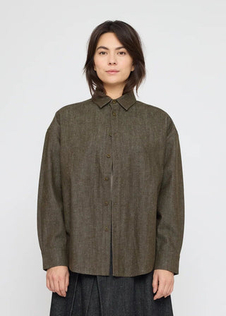 Unisex Dolman Shirt, Olive Soft Denim