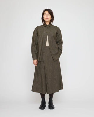 Unisex Dolman Shirt, Olive Soft Denim