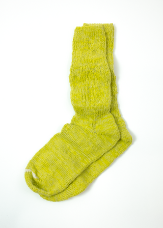 Garabou Organic Cotton Slipper Socks, Yellow Green
