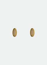 Load image into Gallery viewer, Dome Studs, White Agate/Gold
