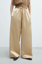 Load image into Gallery viewer, Satin Drawstring Pants, Champagne
