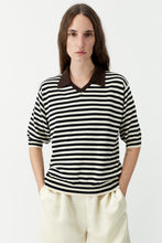Load image into Gallery viewer, Organic Cotton V-Neck Polo, Stripe
