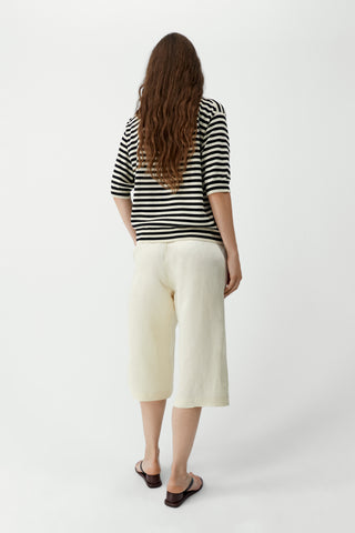 Organic Cotton V-Neck Polo, Stripe