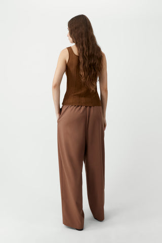 Ribbed Tank Top, Tobacco