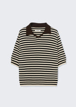 Load image into Gallery viewer, Organic Cotton V-Neck Polo, Stripe
