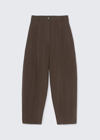 Silk Barrel Pants, Taupe