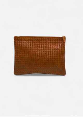 A4 Interlaced Pochette, Tan