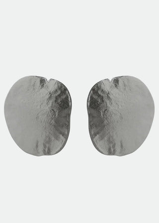 Nutshell Earrings, Silver