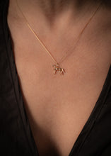 Load image into Gallery viewer, eugenie x BRUCE Fire Horse Charm + 10k Gold Chain, 18"
