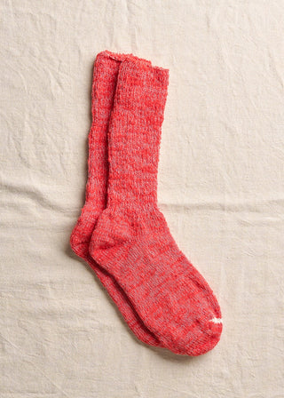 Garabou Organic Cotton Slipper Socks, Red