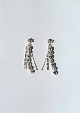 Garbe Earrings, Silver